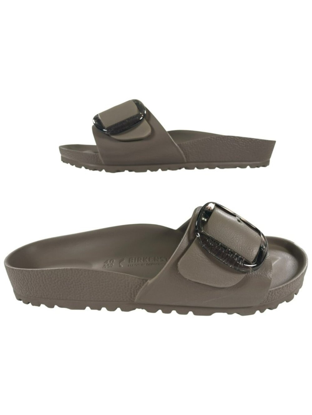 Birkenstock Madrid Big Buckle EVA Sandals Taupe Narrow Women’s Sz 9 Men's 7 NEW - Picture 1 of 11